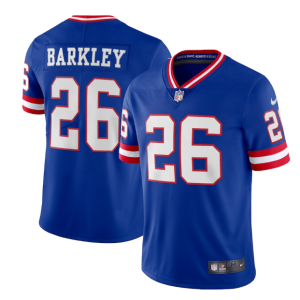 Men's New York Giants #26 Saquon Barkley Royal Classic Vapor Limited Stitched Jersey - Custom Name