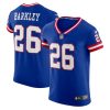 Men's New York Giants #26 Saquon Barkley Royal Elite Stitched Jersey- Custom Name