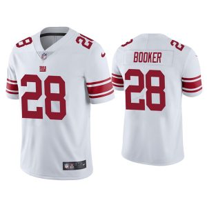 Men's New York Giants #28 Devontae Booker White Vapor Untouchable Limited Stitched Jersey - Custom Name