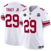 Men's New York Giants #29 Tyrone Tracy Jr. White 2024 F.U.S.E. With John Madden Patch And 100TH Season Patch Vapor Untouchable Limited Stitched Jersey - Custom Name