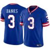 Men's New York Giants #3 Deonte Banks Royal Throwback Vapor Untouchable Limited Stitched Jersey - Custom Name