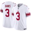 Men's New York Giants #3 Deonte Banks White 2023 F.U.S.E. Vapor Untouchable Limited Stitched Jersey - Custom Name