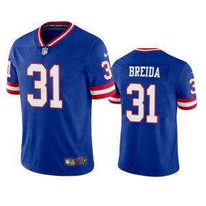 Men's New York Giants #31 Matt Breida Royal Classic Vapor Limited Stitched Jersey - Custom Name