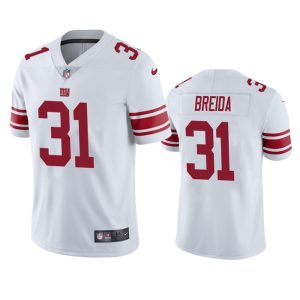 Men's New York Giants #31 Matt Breida White Vapor Untouchable Limited Stitched Jersey - Custom Name