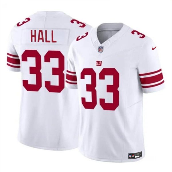 Men's New York Giants #33 Hassan Hall White 2023 F.U.S.E. Vapor Untouchable Limited Stitched Jersey - Custom Name