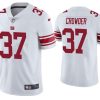 Men's New York Giants #37 Tae Crowder White Vapor Untouchable Limited Stitched Jersey - Custom Name