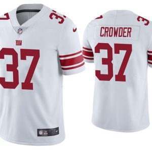 Men's New York Giants #37 Tae Crowder White Vapor Untouchable Limited Stitched Jersey - Custom Name