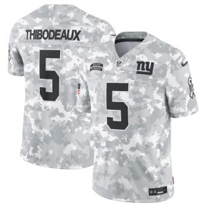 Men's New York Giants #5 Kayvon Thibodeaux 2024 F.U.S.E Arctic Camo Salute to Service Limited Stitched Football Jersey - Custom Name
