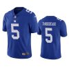 Men's New York Giants #5 Kayvon Thibodeaux Blue Vapor Untouchable Limited Stitched Jersey - Custom Name