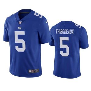 Men's New York Giants #5 Kayvon Thibodeaux Blue Vapor Untouchable Limited Stitched Jersey - Custom Name