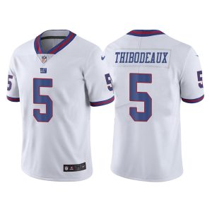 Men's New York Giants #5 Kayvon Thibodeaux White Vapor Untouchable Limited Stitched Jersey - Custom Name