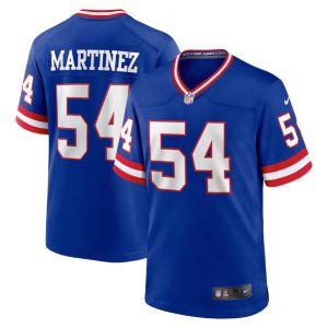 Men's New York Giants #54 Blake Martinez Royal Classic Retired Player Stitched Game Jersey - Custom Name