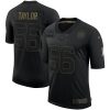 Men's New York Giants #56 Lawrence Taylor Black NFL 2020 Salute To Service Limited Stitched Jersey - Custom Name
