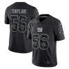 Men's New York Giants #56 Lawrence Taylor Black Reflective Limited Stitched Football Jersey - Custom Name