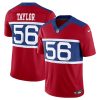 Men's New York Giants #56 Lawrence Taylor Century Red Alternate Vapor F.U.S.E. Limited Stitched Football Jersey - Custom Name