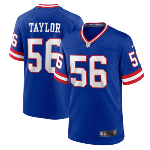 Men's New York Giants #56 Lawrence Taylor Royal Classic Retired Player Stitched Game Jersey - Custom Name
