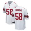 Men's New York Giants #58 Bobby Okereke White Stitched Game Jersey - Custom Name