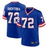 Men's New York Giants #72 Osi Umenyiora Royal Classic Retired Player Stitched Game Jersey - Custom Name
