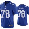 Men's New York Giants #78 Andrew Thomas 2020 Blue Vapor Untouchable Limited Stitched Jersey - Custom Name