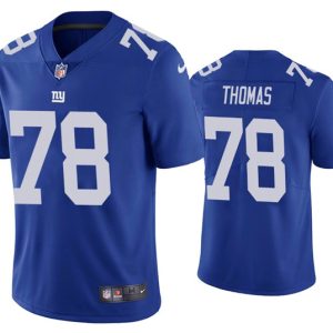 Men's New York Giants #78 Andrew Thomas 2020 Blue Vapor Untouchable Limited Stitched Jersey - Custom Name