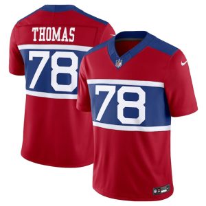 Men's New York Giants #78 Andrew Thomas Century Red Alternate Vapor F.U.S.E. Limited Stitched Football Jersey - Custom Name