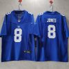 Men's New York Giants #8 Daniel Jones Blue 2023 F.U.S.E. Vapor Untouchable Limited Stitched Jersey - Custom Name
