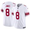 Men's New York Giants #8 Daniel Jones White 2023 F.U.S.E. Vapor Untouchable Limited Stitched Jersey - Custom Name