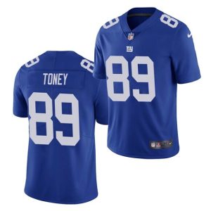 Men's New York Giants #89 Kadarius Toney Blue Vapor Untouchable Limited Stitched NFL Jersey - Custom Name