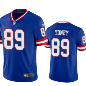 Men's New York Giants #89 Kadarius Toney Royal Vapor Untouchable Classic Retired Player Stitched Jersey - Custom Name