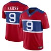 Men's New York Giants #9 Malik Nabers Century Red Alternate Vapor F.U.S.E. Limited Stitched Football Jersey - Custom Name