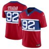 Men's New York Giants #92 Michael Strahan Century Red Alternate Vapor F.U.S.E. Limited Stitched Football Jersey - Custom Name
