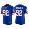 Men's New York Giants #92 Michael Strahan Royal Classic Retired Player Stitched Game Jersey - Custom Name