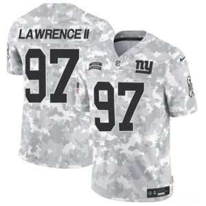 Men's New York Giants #97 Dexter Lawrence II 2024 F.U.S.E Arctic Camo Salute to Service Limited Stitched Football Jersey - Custom Name