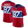 Men's New York Giants #97 Dexter Lawrence II Century Red Alternate Vapor F.U.S.E. Limited Stitched Football Jersey - Custom Name