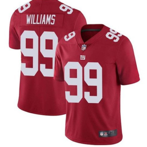 Men's New York Giants #99 Leonard Williams Red Vapor Limited Stitched Jersey - Custom Name