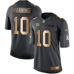 Men's New York Giants ACTIVE PLAYER Custom Black Gold Salute To Service Limited Stitched Jersey1 - Custom Name
