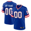 Men's New York Giants ACTIVE PLAYER Custom Royal Classic Stitched Game Jersey - Custom Name