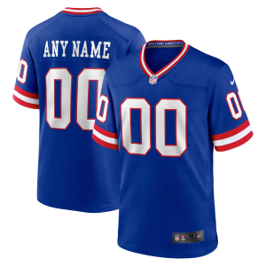 Men's New York Giants ACTIVE PLAYER Custom Royal Classic Stitched Game Jersey - Custom Name