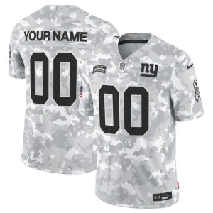 Men's New York Giants Active Player Custom 2024 F.U.S.E Arctic Camo Salute to Service Limited Stitched Football Jersey - Custom Name