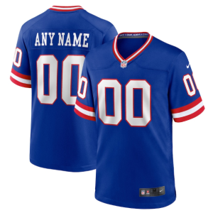 Men's New York Giants Active Player Custom Royal Classic Stitched Game Jersey1 - Custom Name