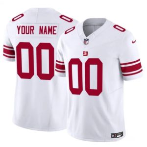 Men's New York Giants Active Player Custom White 2023 F.U.S.E Vapor Limited Stitched Football Jersey - Custom Name