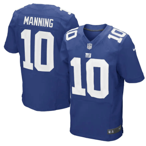 Men's New York Giants Customized Blue Elite Stitched Jersey - Custom Name