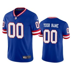 Men's New York Giants Customized Royal Vapor Untouchable Classic Retired Player Stitched Jersey - Custom Name