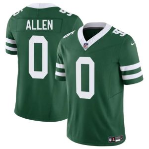 Men's New York Jets #0 Braelon Allen Green 2023 F.U.S.E Throwback Limited Stitched Jersey - Custom Name
