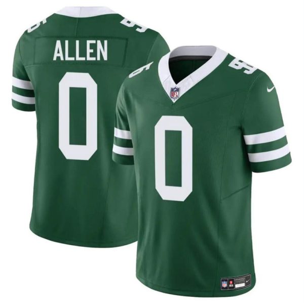 Men's New York Jets #0 Braelon Allen Green 2023 F.U.S.E Throwback Limited Stitched Jersey - Custom Name