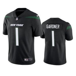 Men's New York Jets #1 Ahmad Gardner 2022 Black Vapor Untouchable Limited Stitched Jersey - Custom Name