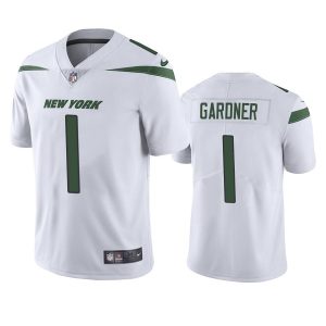 Men's New York Jets #1 Ahmad Gardner 2022 White Vapor Untouchable Limited Stitched Jersey - Custom Name