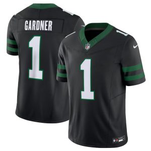 Men's New York Jets #1 Ahmad Sauce Gardner Black 2024 F.U.S.E Vapor Untouchable Limited Stitched Jersey - Custom Name