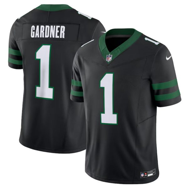 Men's New York Jets #1 Ahmad Sauce Gardner Black 2024 F.U.S.E Vapor Untouchable Limited Stitched Jersey - Custom Name