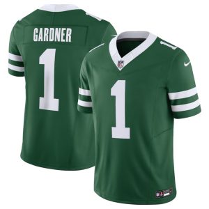 Men's New York Jets #1 Ahmad Sauce Gardner Green 2024 F.U.S.E. Vapor Limited Stitched Jersey - Custom Name